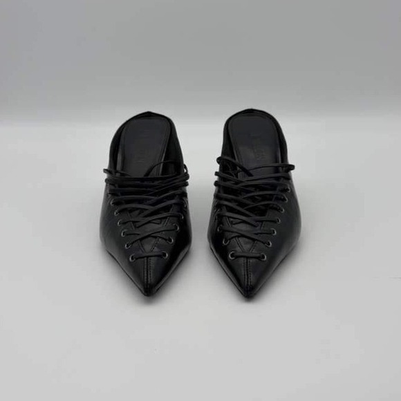 Steve Madden Lacelle Black Leather Multi-Strap Flats - Women's Size 6 - NWT - Picture 3 of 7